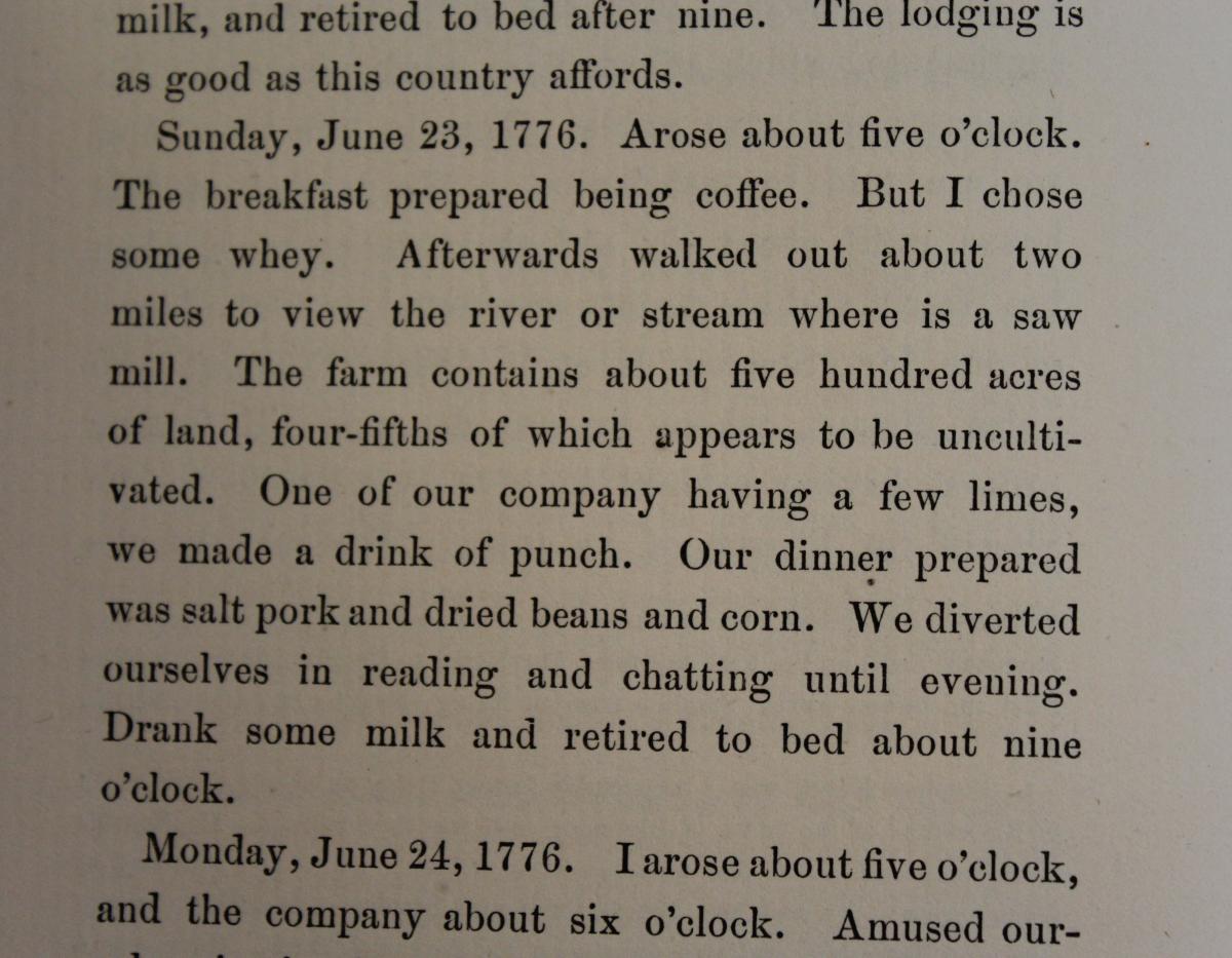 Diary of Thomas Vernon, 1776