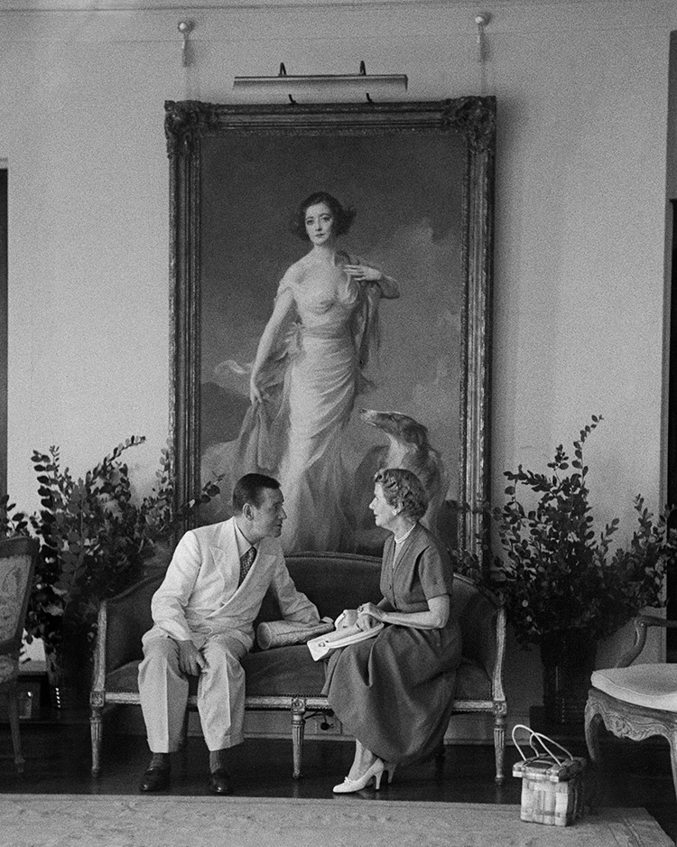 Harvey Firestone, Jr. and Elizabeth Parke Firestone at their Newport home, 1953.