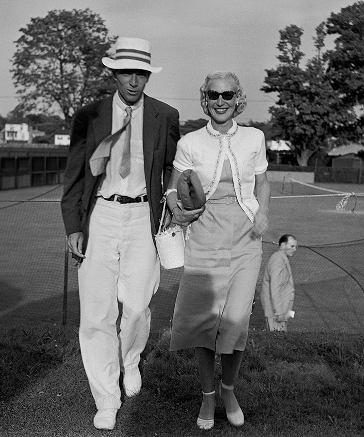 Future U.S. Senator Claiborne Pell and Alletta Morris McBean at Newport Tennis Week, 1953.