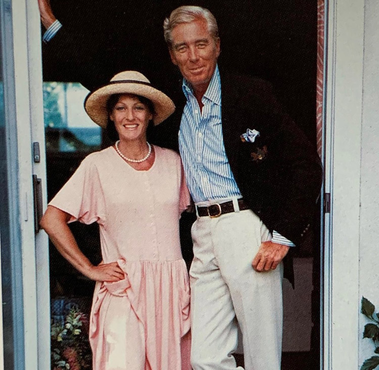 Writer, photographer and video maker Caterine Milinaire Cushing and her husband Freddy Cushing, 1988.